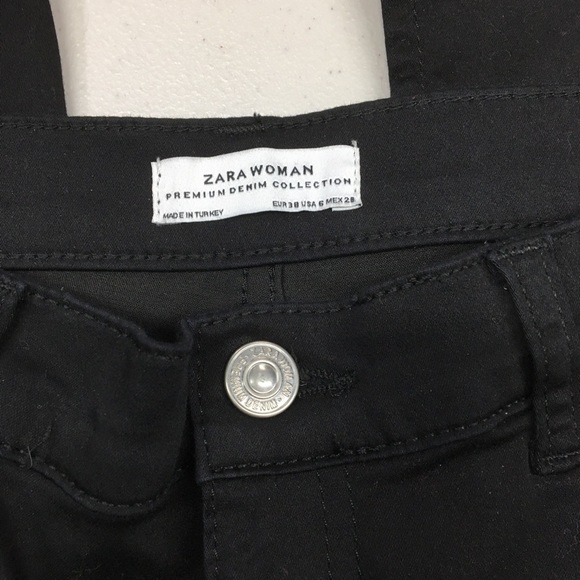 Zara Pants & Jumpsuits Zara Womens Premium Denim Black Capris Poshmark